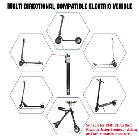Multi directional compatible electric vehicle images showcasing various scooters, highlighting design and versatility.