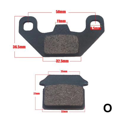 18-Type Hydraulic Brake Pads Set for Chinese Gas Bikes, Dirt Bikes, Taotao, Razor, T-Pro, Viper, Honda, Surron, Tektro, TRP & More