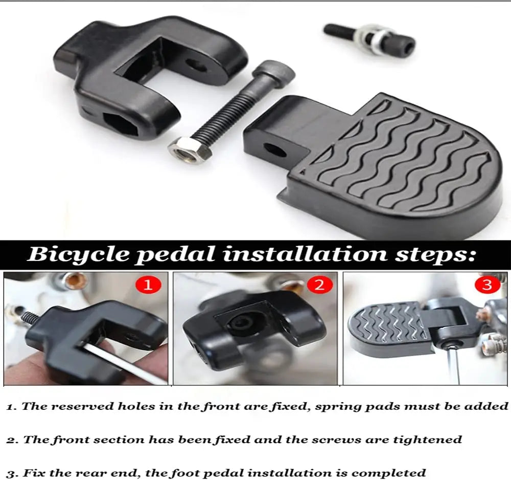  Mini Bicycle Rear Pedals - Aluminium Alloy Foot Rest