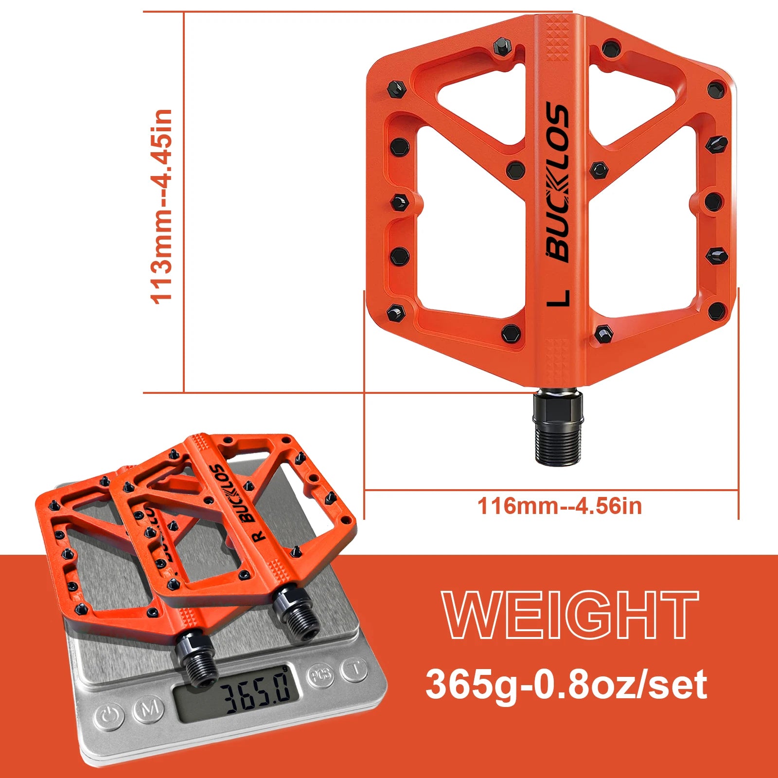   BUCKLOS Nylon Mountain Bike Pedals