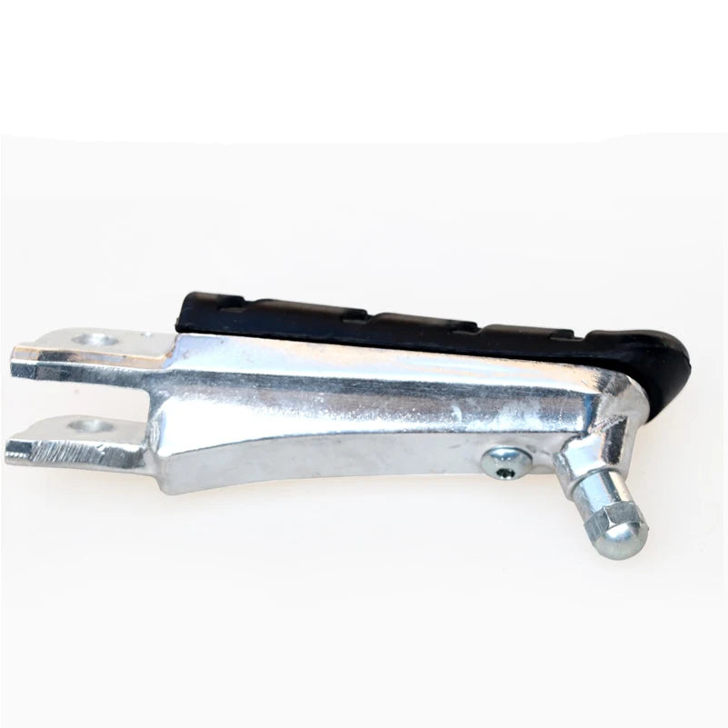   Motorcycle Front Foot Pegs Footrests - Black Aluminum Rubber