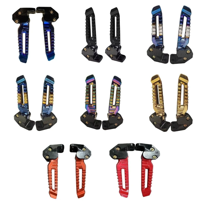   Motorbike Modification Aluminum Footrest Pedal Replacement Pegs