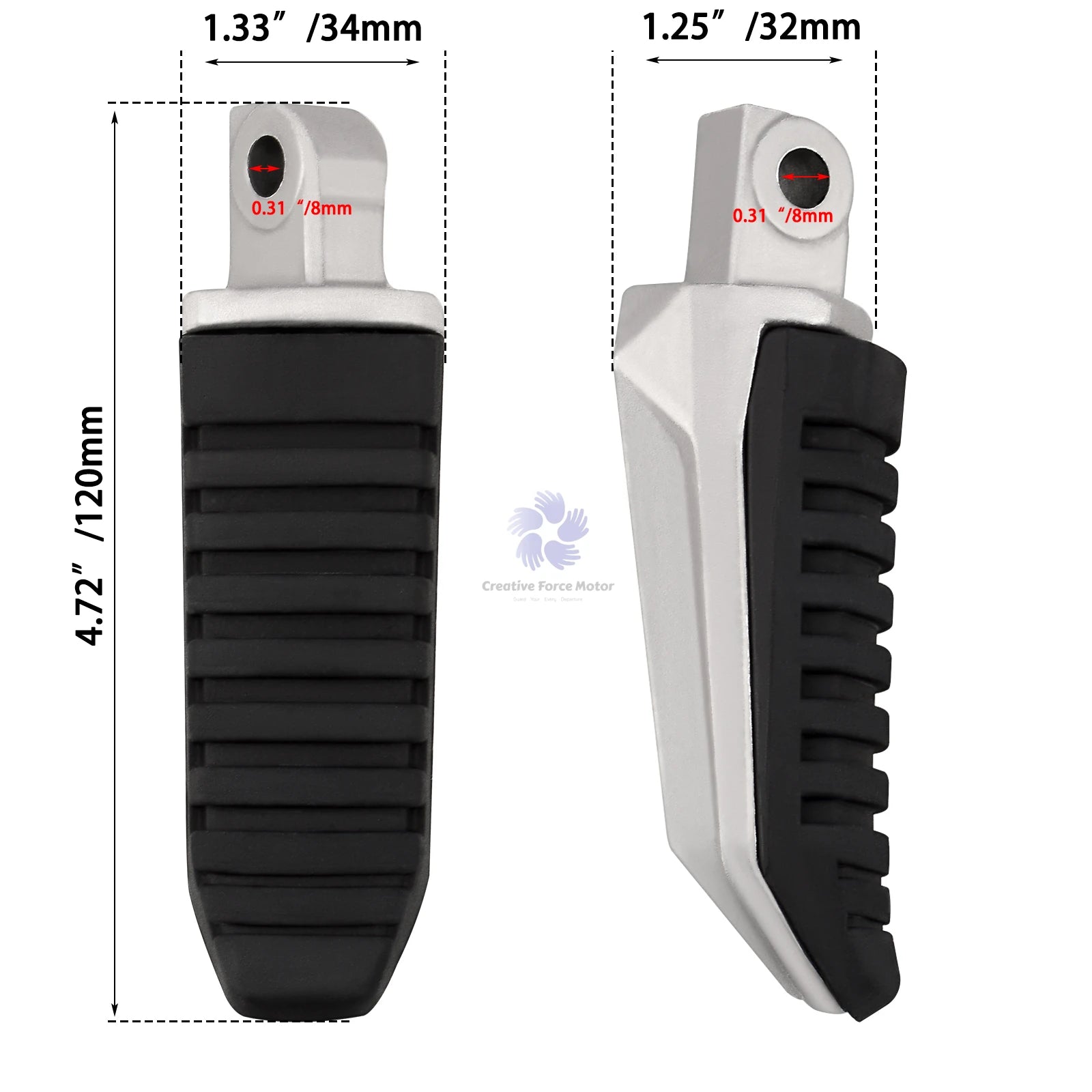   Passenger Footpeg Motorcycle Rear Footrest Anti-slip for Suzuki
