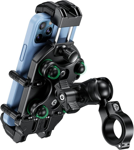   BRCOVAN Motorcycle Phone Mount Holder with Vibration Dampener & Secure Lock
