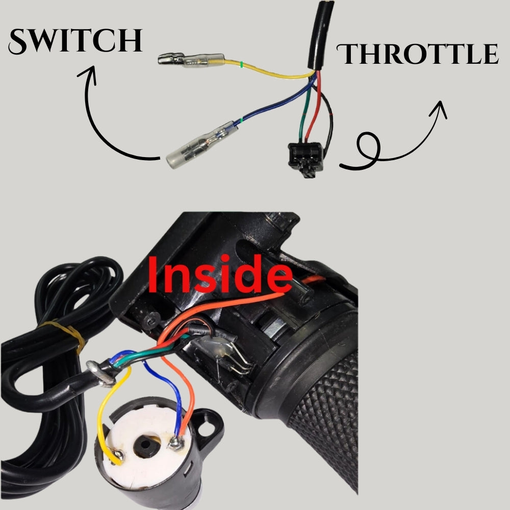 E-Bike Twist Throttle Grip with LCD Voltage Display & Power Switch – Compatible with 36V/48V/60V Electric Bicycles and Scooters