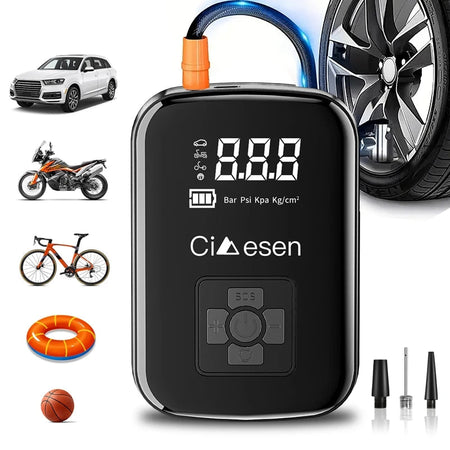 Portable Tire Inflator Cordless Air Compressor 150 PSI USB Rechargeable Air Pump for Car Motorcycle Bike Ball Sports