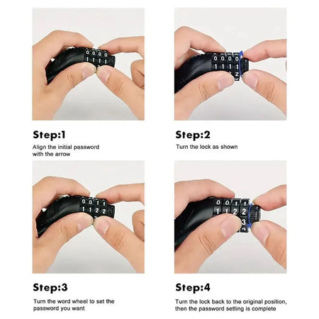 portable cable lock for bicycle safety