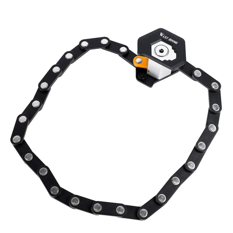 portable folding bicycle security lock