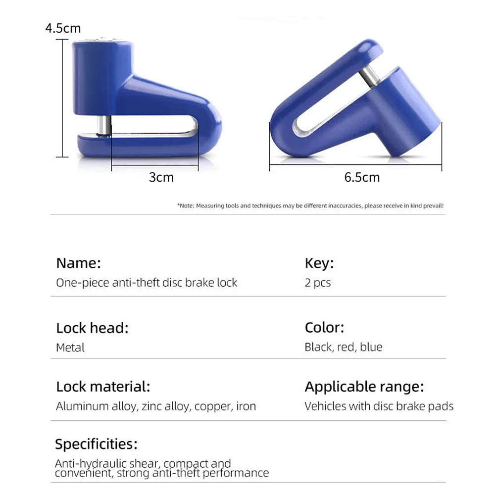 portable scooter disc lock anti theft device