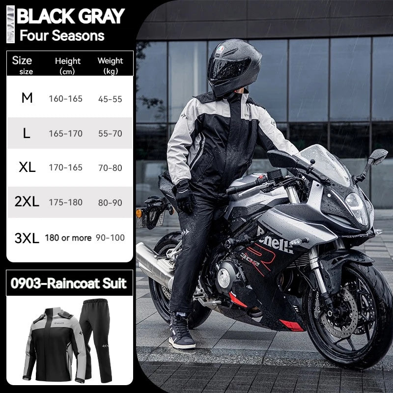   SULAITE Motorcycle Raincoat Suit for Men
