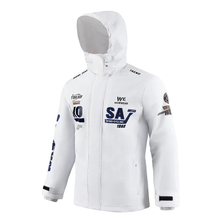   WOSAWE 100% Waterproof Reflective Motorcycle Raincoat