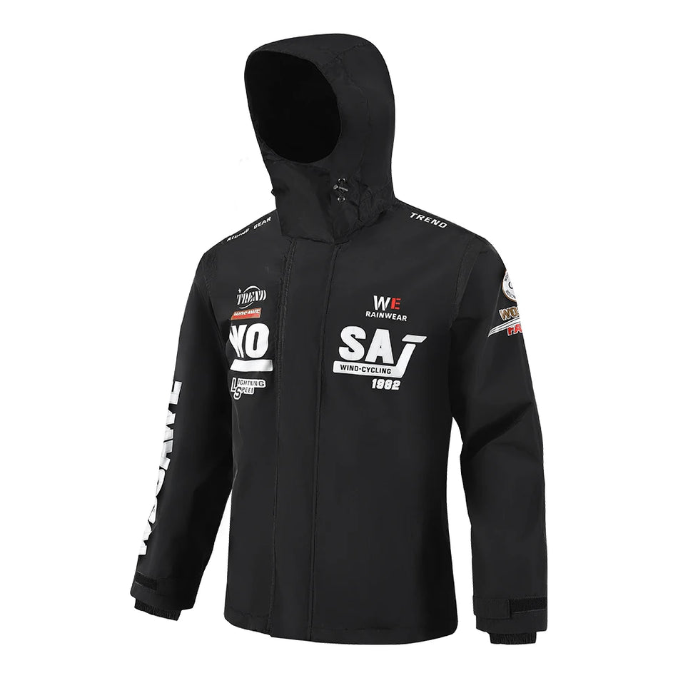   WOSAWE 100% Waterproof Reflective Motorcycle Raincoat