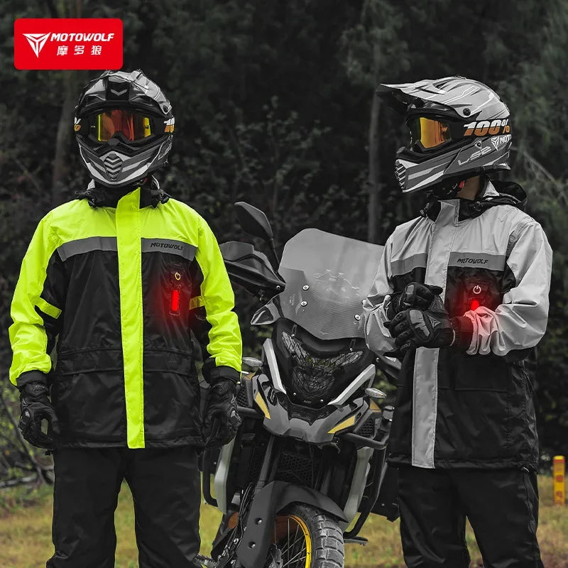   Motowolf Motorcycle Rain Coat Waterproof