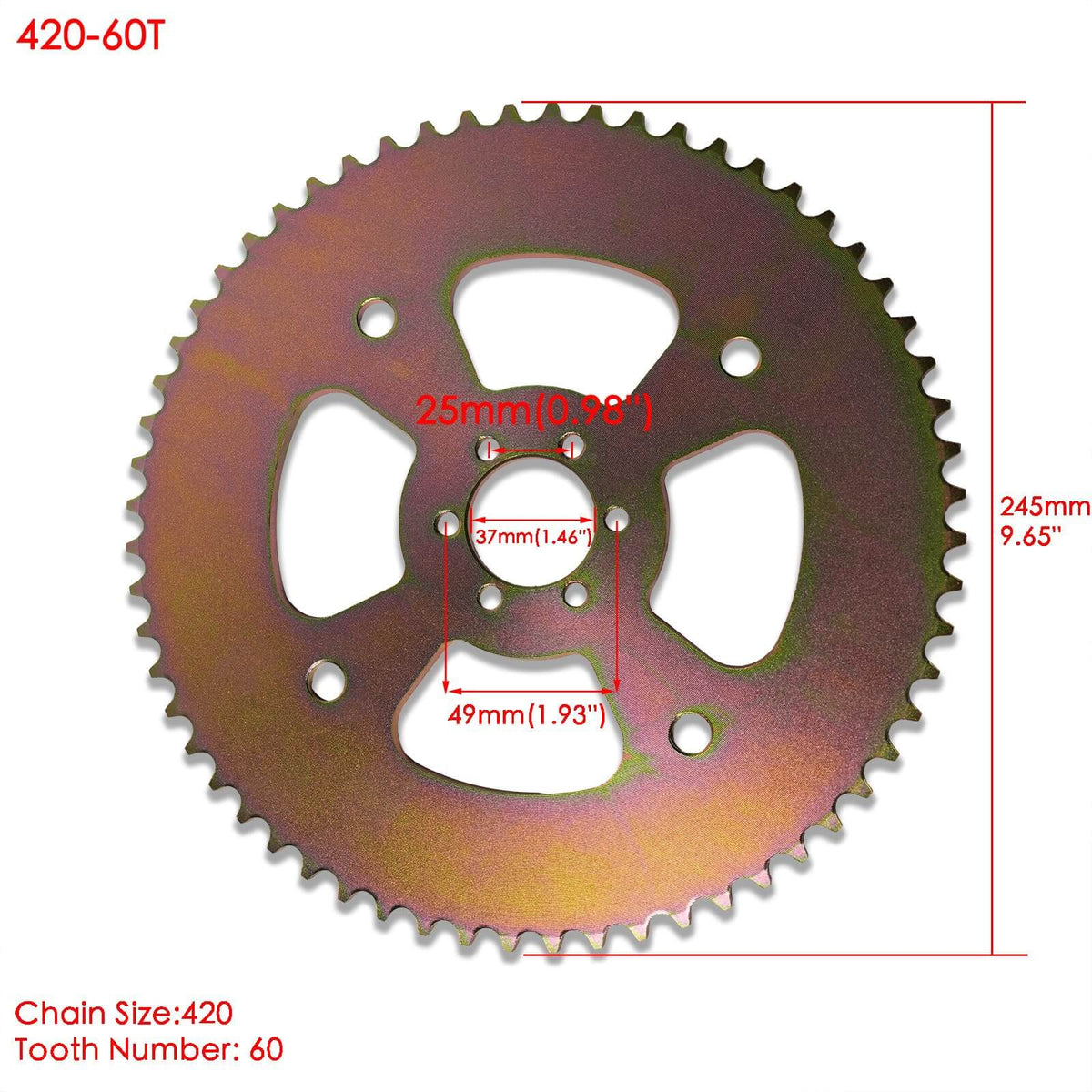 rear wheel sprocket for Coleman CT100U CC100X RB100 B100