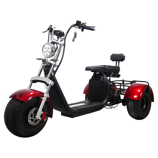 HT5 2000W Electric Trike Scooter – Dual Seat with 60V 20Ah Removable Lithium Battery