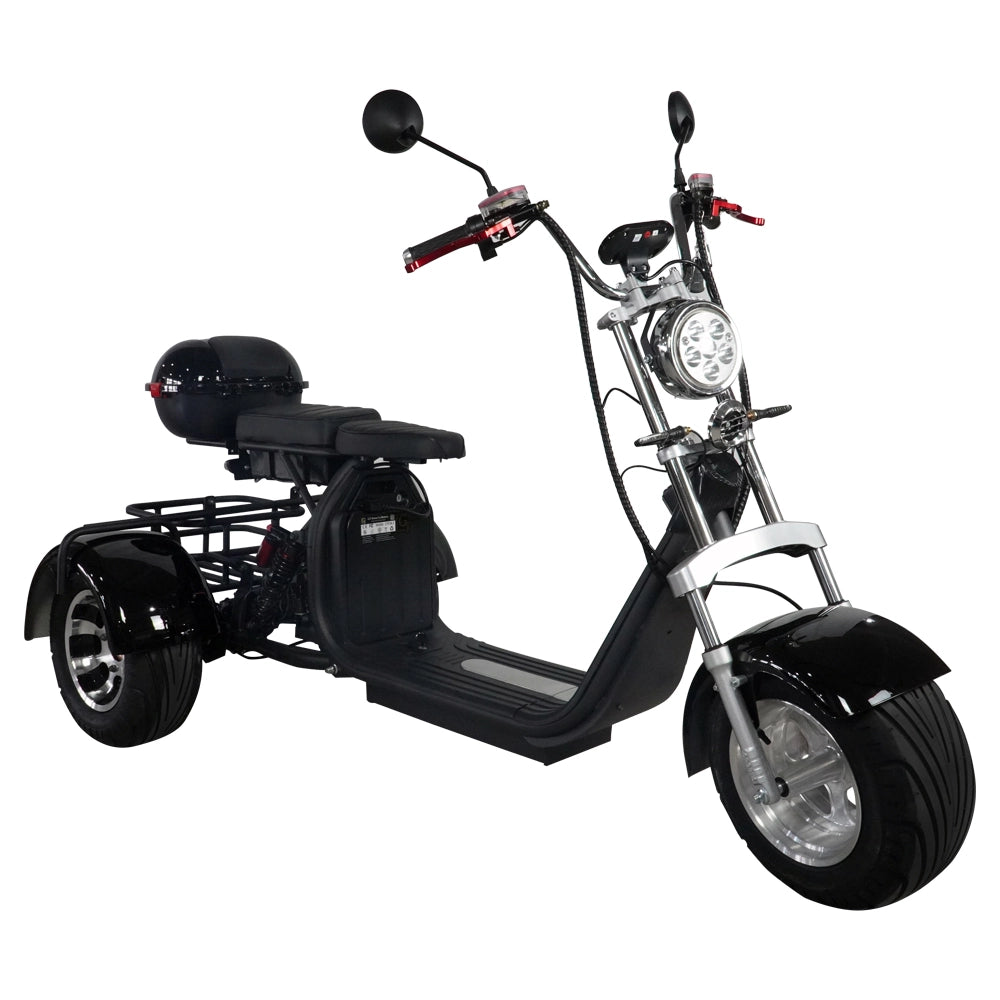 HT5 2000W Electric Trike Scooter – Dual Seat with 60V 20Ah Removable Lithium Battery