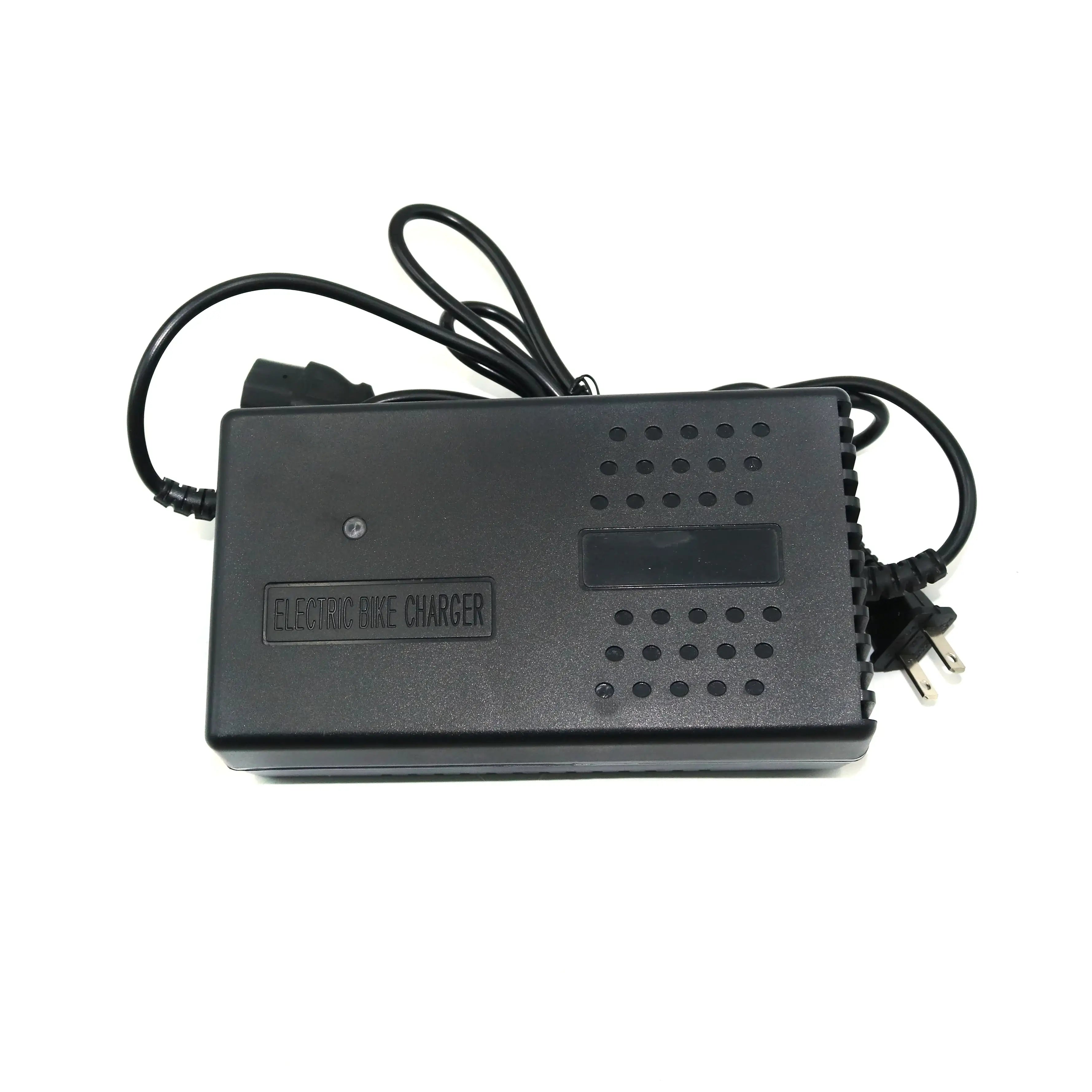 3A Lead-Acid Battery Charger 36V 48V 60V 72V for Electric Bikes & Scooters on a black charger unit.