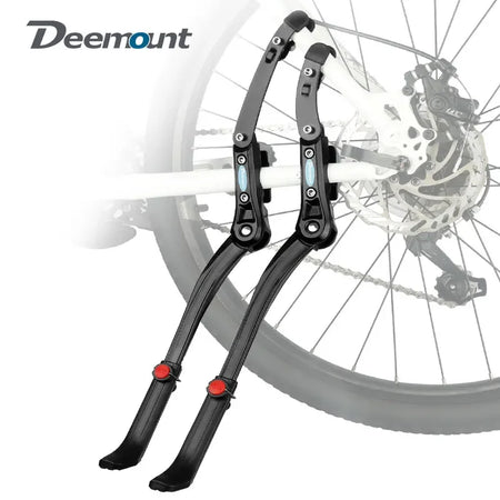   Dual Clamps Kickstand for 24-29in Bicycles - Quick Height Adjust Parking Rack