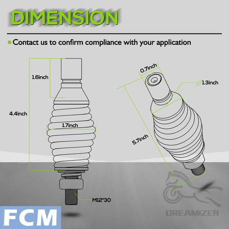   UTV ATV RGB LED Whip Lights Spring Mounting Bracket Base Mounts for Polaris RZR