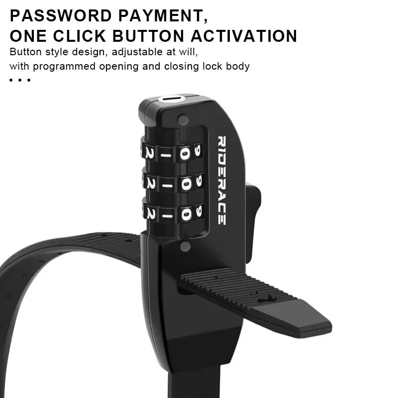 steel bike lock with password protection