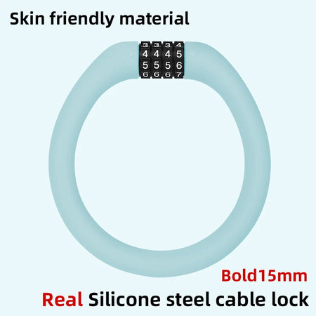 steel cable bike lock with soft silicone protection