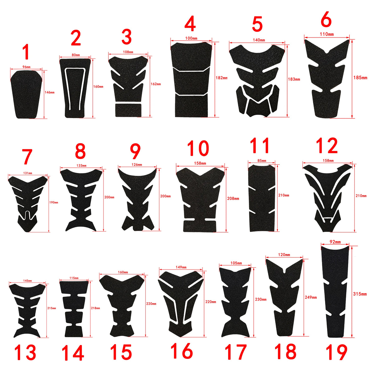   Universal Motorcycle Oil Gas Fuel Tank Protector Pad Cover Sticker