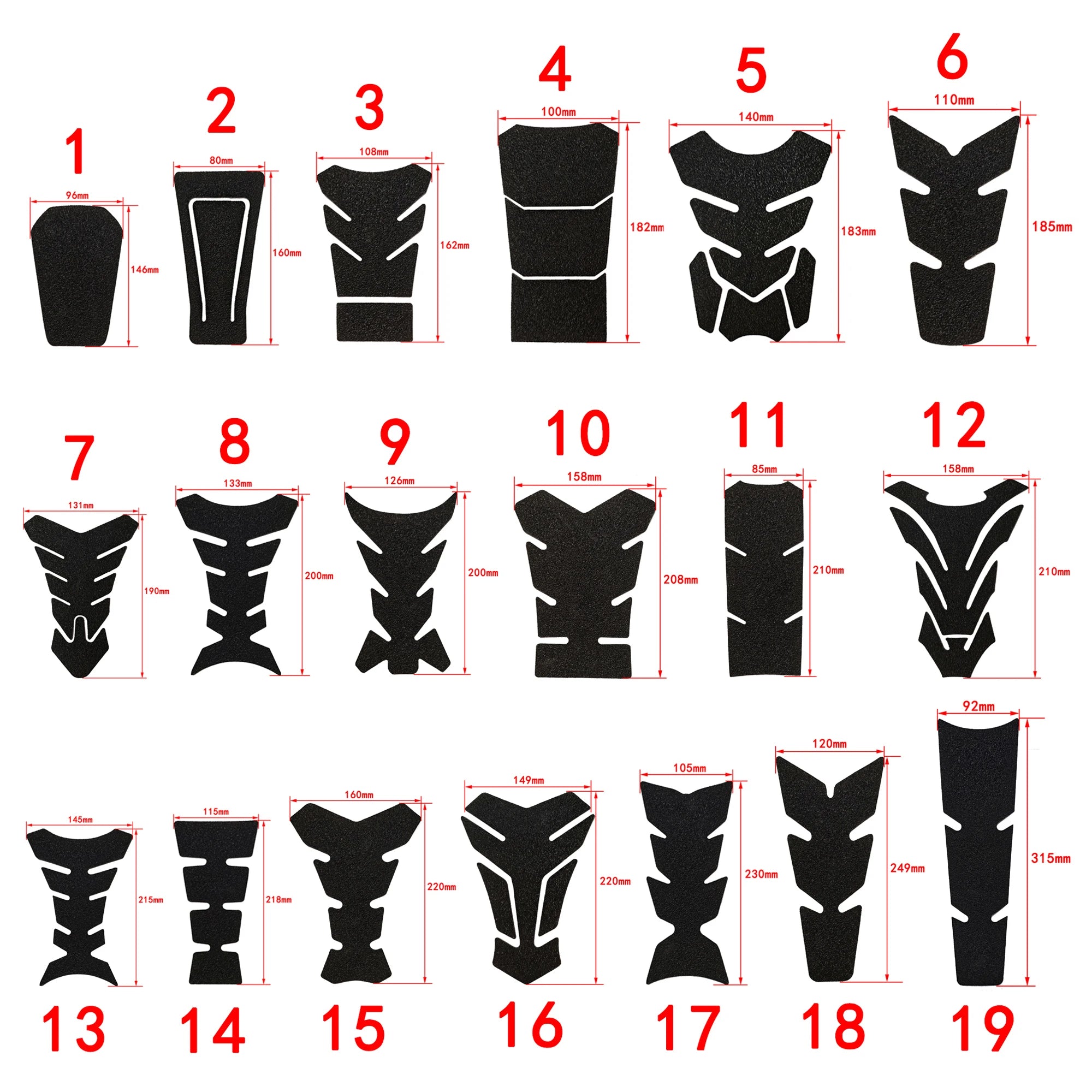   Universal Motorcycle Oil Gas Fuel Tank Protector Pad Cover Sticker