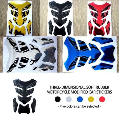   1pc Motorcycle Tankpad Sticker Fishbone 3D