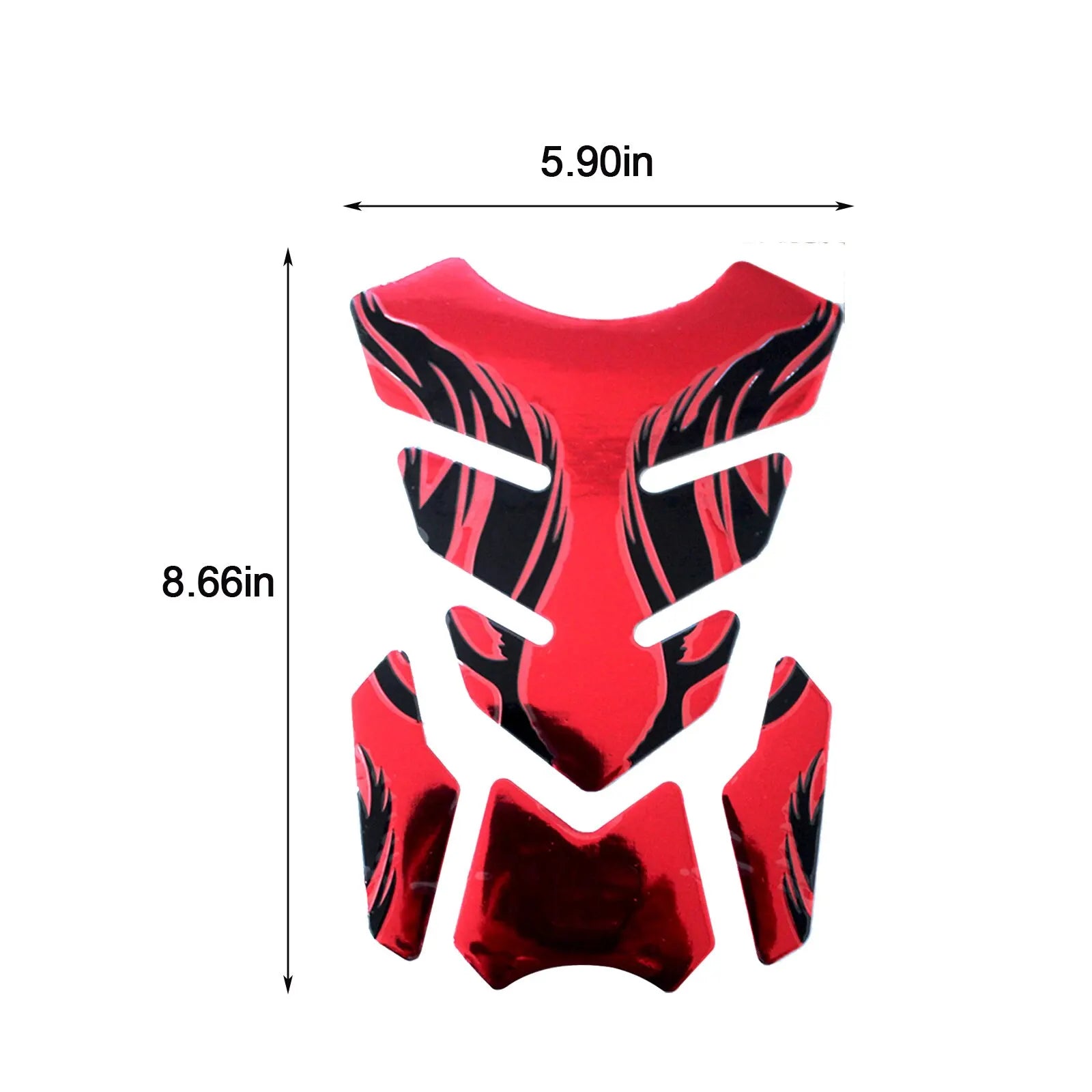   1pc Motorcycle Tankpad Sticker Fishbone 3D