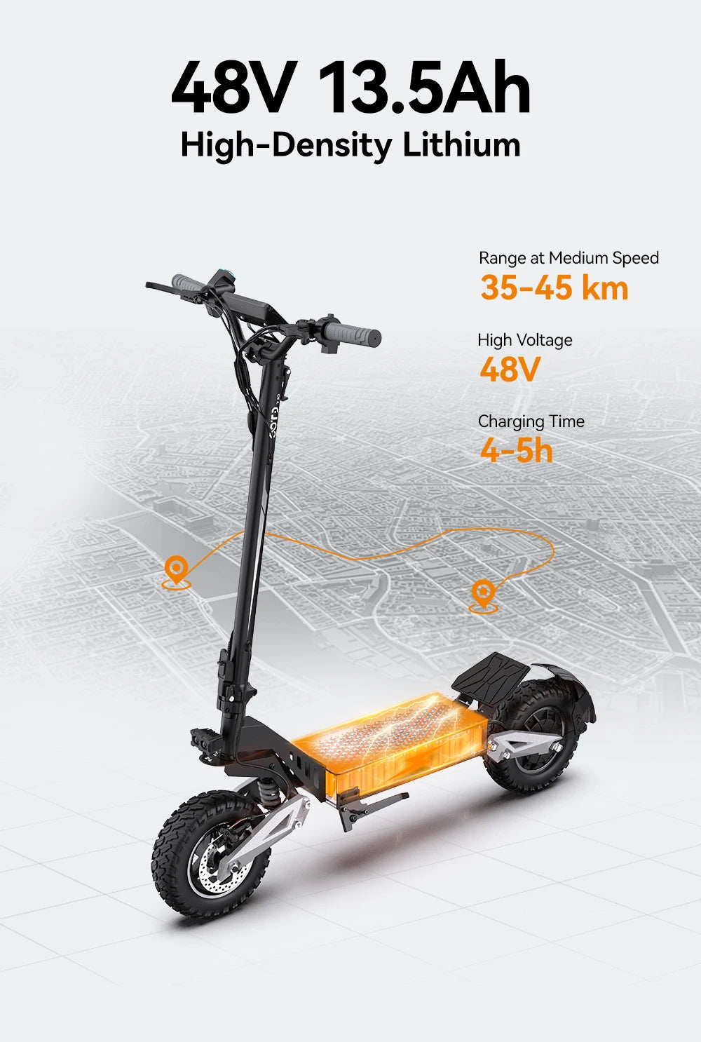 t10 e scooter with 48v lithium battery