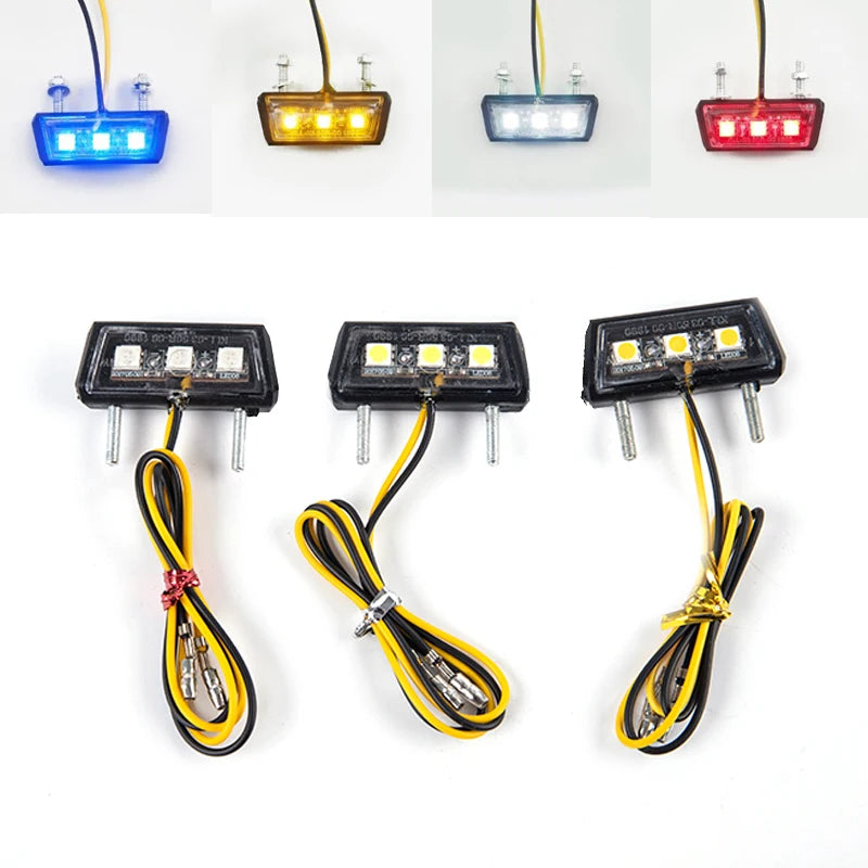   1Pcs 12V Motorcycle License Plate LED Light
