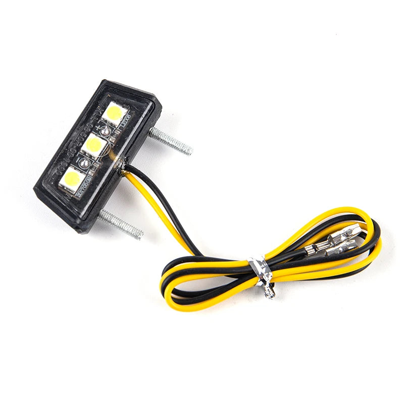   1Pcs 12V Motorcycle License Plate LED Light