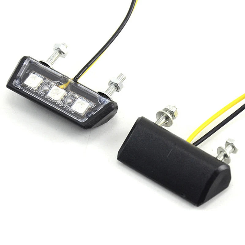   1Pcs 12V Motorcycle License Plate LED Light