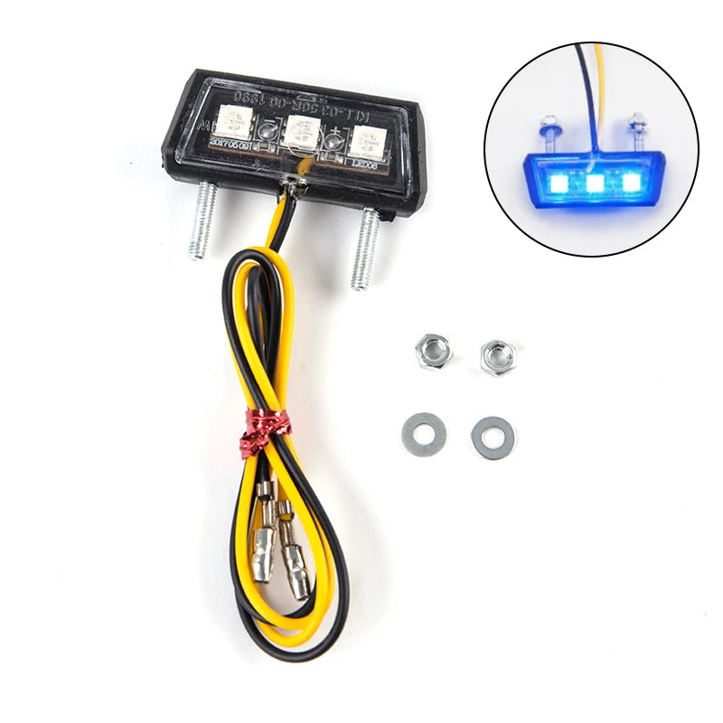   1Pcs 12V Motorcycle License Plate LED Light