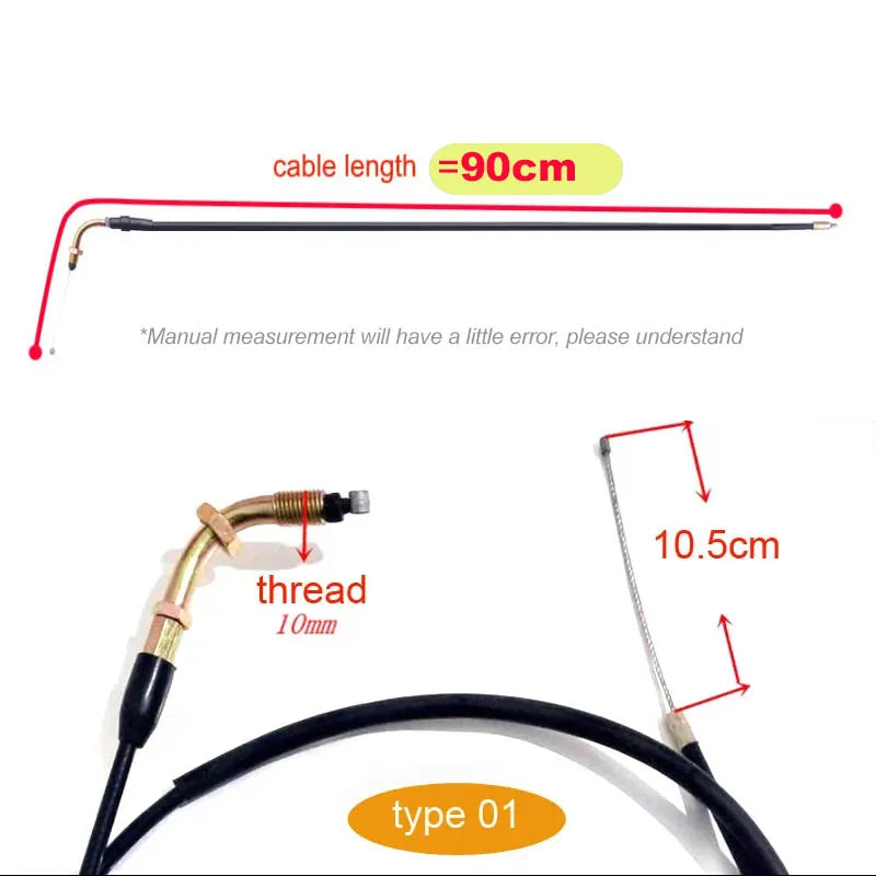   Throttle Cable for 50cc-200cc Dirt Bikes & ATVs