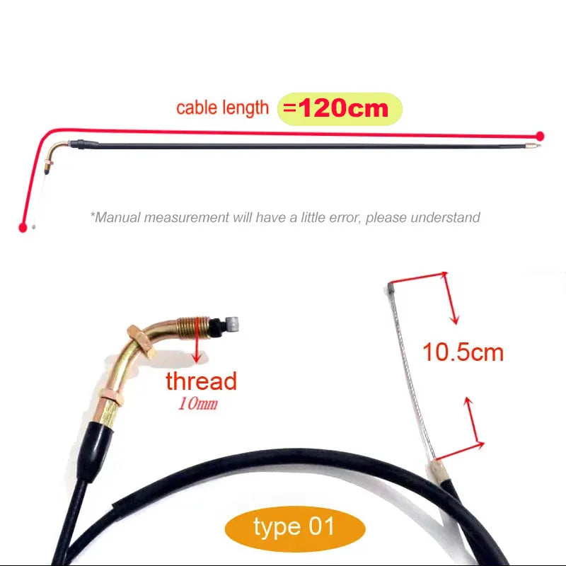   Throttle Cable for 50cc-200cc Dirt Bikes & ATVs