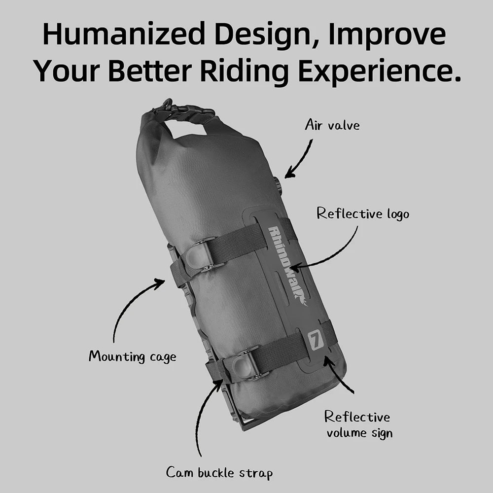   Rhinowalk Bike Front Fork Bag - Waterproof 4L/7L