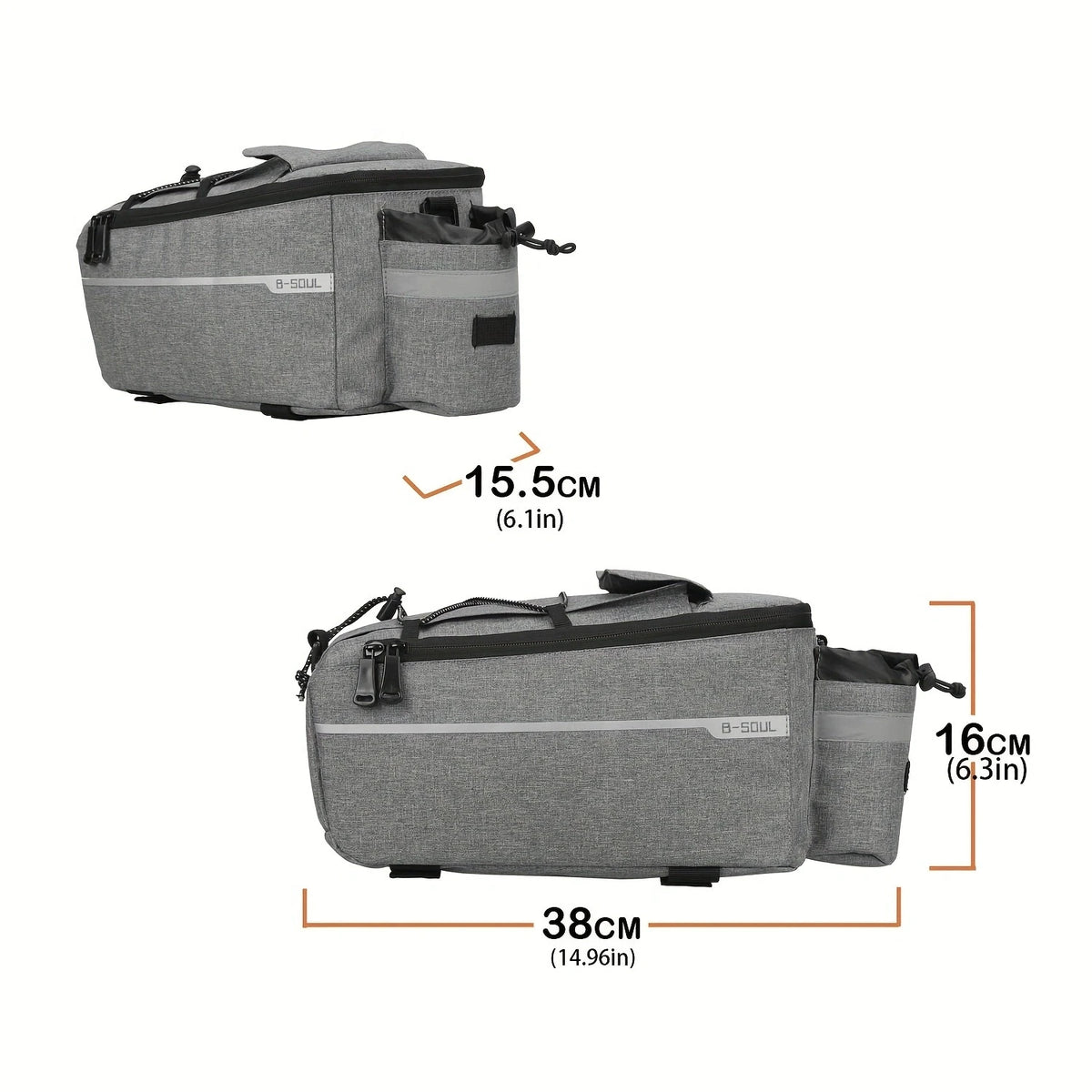   B-SOUL Mountain Bike Rear Camel Bag