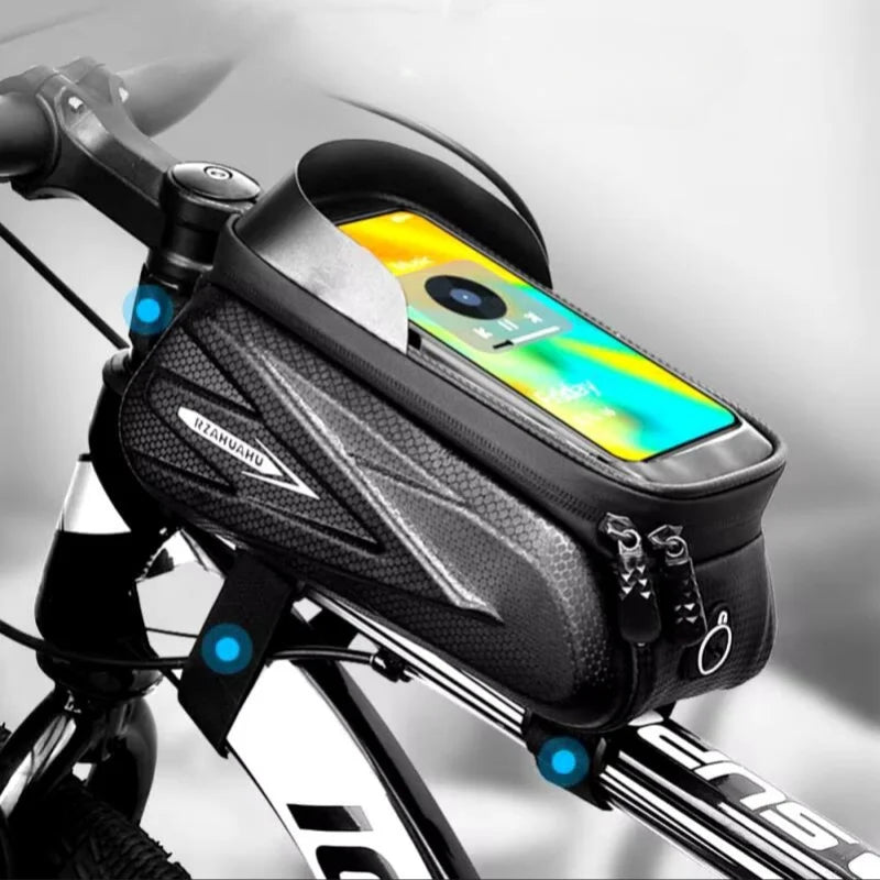   Waterproof Reflective Large Capacity Phone Hard Case Bicycle Bag
