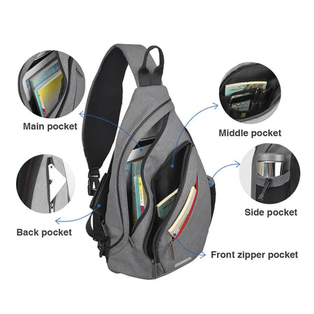   Mixi Men One Shoulder Backpack