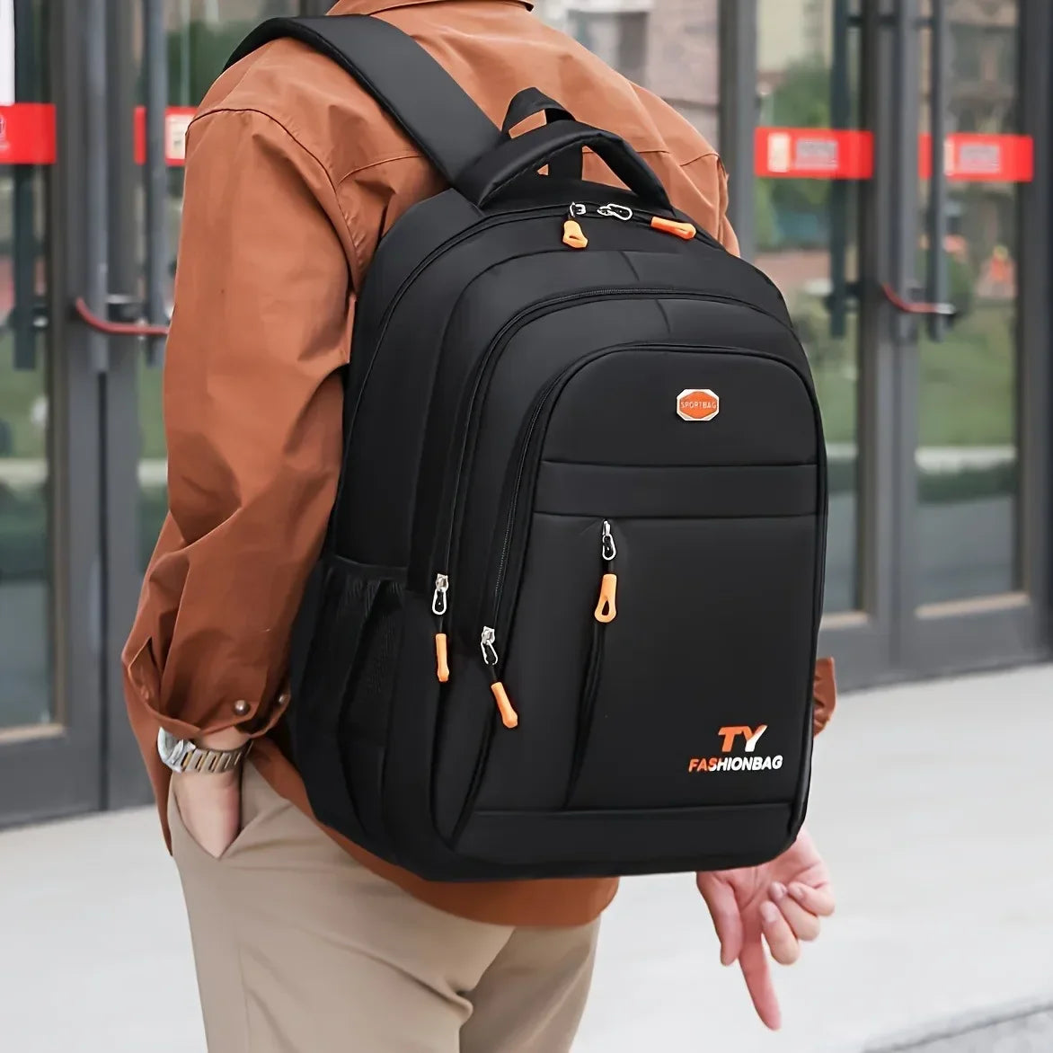  1 Pc Men's Large Capacity Waterproof Backpack