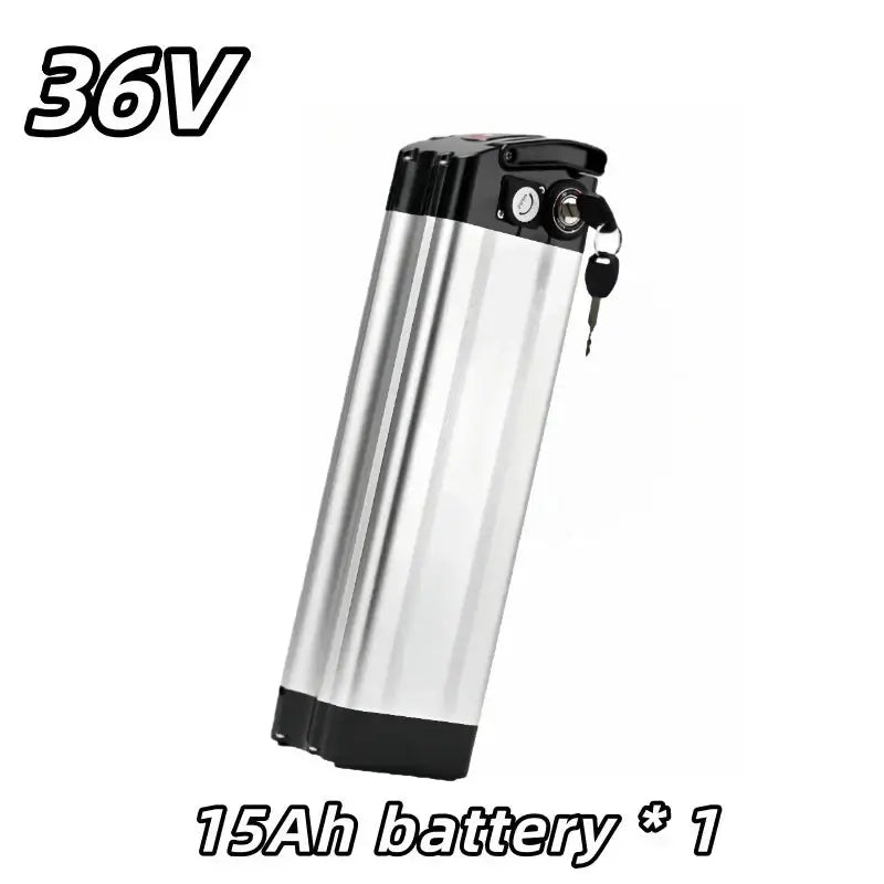 Universal 36V Silver Fish Lithium-ion Battery (15Ah-60Ah) for Folding Bikes with Built-in BMS