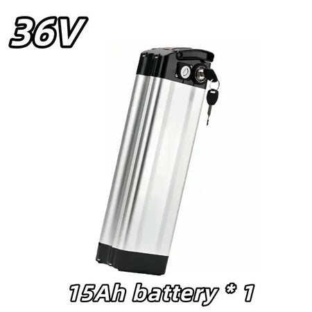 Universal 36V Silver Fish Lithium-ion Battery (15Ah-60Ah) for Folding Bikes with Built-in BMS