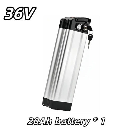 Universal 36V Silver Fish Lithium-ion Battery (15Ah-60Ah) for Folding Bikes with Built-in BMS