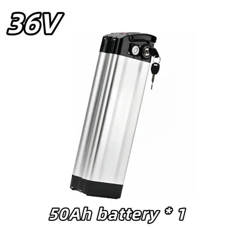 Universal 36V Silver Fish Lithium-ion Battery (15Ah-60Ah) for Folding Bikes with Built-in BMS