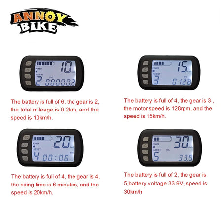 waterproof speedometer for e bike scooter motorcycle